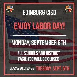 Labor Day Observation - All campuses are closed. 